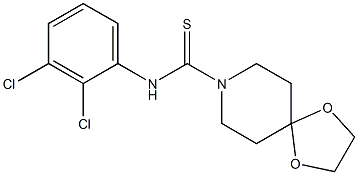 N-(2,3-dichlorophenyl)-1,4-dioxa-8-azaspiro[4.5]decane-8-carbothioamide Struktur