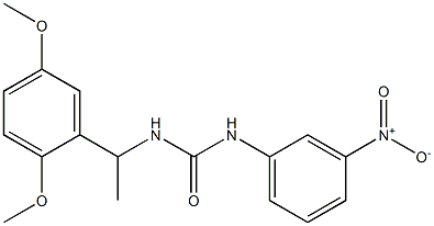 1-[1-(2,5-dimethoxyphenyl)ethyl]-3-(3-nitrophenyl)urea Struktur