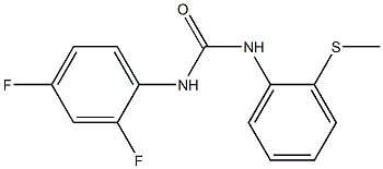 1-(2,4-difluorophenyl)-3-(2-methylsulfanylphenyl)urea Struktur