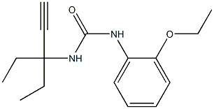 1-(2-ethoxyphenyl)-3-(3-ethylpent-1-yn-3-yl)urea Struktur