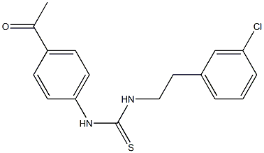 1-(4-acetylphenyl)-3-[2-(3-chlorophenyl)ethyl]thiourea Struktur