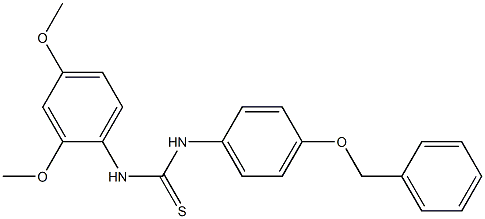 1-(2,4-dimethoxyphenyl)-3-(4-phenylmethoxyphenyl)thiourea Struktur