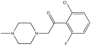 2-(2-chloro-6-fluorophenyl)-1-(4-methylpiperazin-1-yl)ethanone Struktur