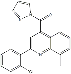 [2-(2-chlorophenyl)-8-methylquinolin-4-yl]-pyrazol-1-ylmethanone Struktur