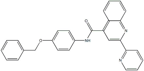 N-(4-phenylmethoxyphenyl)-2-pyridin-2-ylquinoline-4-carboxamide Struktur