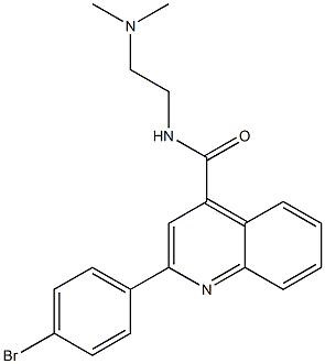 2-(4-bromophenyl)-N-[2-(dimethylamino)ethyl]quinoline-4-carboxamide Struktur