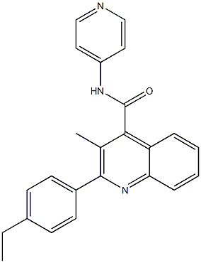 2-(4-ethylphenyl)-3-methyl-N-pyridin-4-ylquinoline-4-carboxamide Struktur