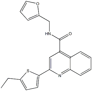 2-(5-ethylthiophen-2-yl)-N-(furan-2-ylmethyl)quinoline-4-carboxamide Struktur