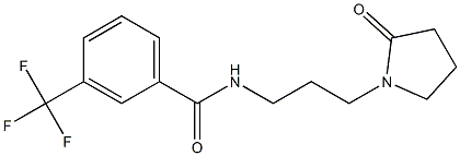 N-[3-(2-oxopyrrolidin-1-yl)propyl]-3-(trifluoromethyl)benzamide Struktur