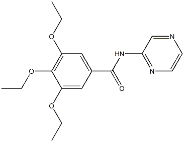 3,4,5-triethoxy-N-pyrazin-2-ylbenzamide Struktur