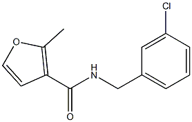 N-[(3-chlorophenyl)methyl]-2-methylfuran-3-carboxamide Struktur