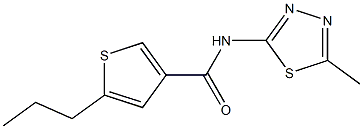 N-(5-methyl-1,3,4-thiadiazol-2-yl)-5-propylthiophene-3-carboxamide Struktur