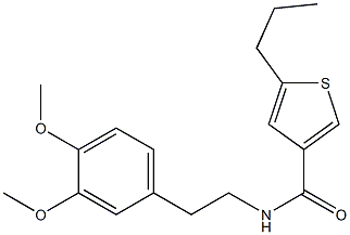 N-[2-(3,4-dimethoxyphenyl)ethyl]-5-propylthiophene-3-carboxamide Struktur