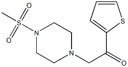 1-(4-methylsulfonylpiperazin-1-yl)-2-thiophen-2-ylethanone Struktur