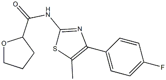 N-[4-(4-fluorophenyl)-5-methyl-1,3-thiazol-2-yl]oxolane-2-carboxamide Struktur