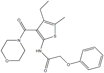 N-[4-ethyl-5-methyl-3-(morpholine-4-carbonyl)thiophen-2-yl]-2-phenoxyacetamide Struktur