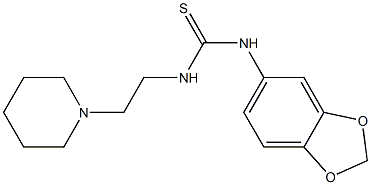 1-(1,3-benzodioxol-5-yl)-3-(2-piperidin-1-ylethyl)thiourea Struktur