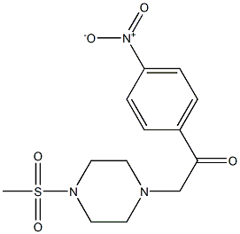 1-(4-methylsulfonylpiperazin-1-yl)-2-(4-nitrophenyl)ethanone Struktur