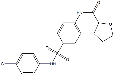 N-[4-[(4-chlorophenyl)sulfamoyl]phenyl]oxolane-2-carboxamide Struktur