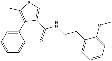 N-[2-(2-methoxyphenyl)ethyl]-5-methyl-4-phenylthiophene-3-carboxamide Struktur