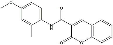 N-(4-methoxy-2-methylphenyl)-2-oxochromene-3-carboxamide Struktur