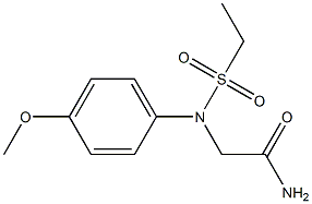 2-(N-ethylsulfonyl-4-methoxyanilino)acetamide Struktur