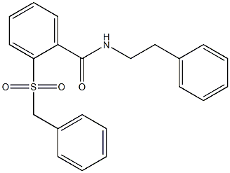 2-benzylsulfonyl-N-(2-phenylethyl)benzamide Struktur