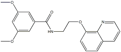 3,5-dimethoxy-N-(2-quinolin-8-yloxyethyl)benzamide Struktur