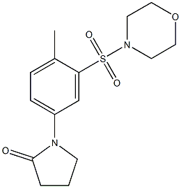 1-(4-methyl-3-morpholin-4-ylsulfonylphenyl)pyrrolidin-2-one Struktur