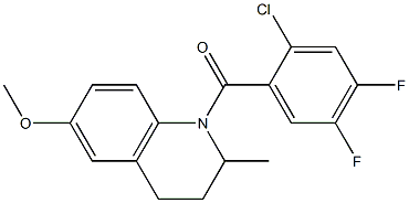 (2-chloro-4,5-difluorophenyl)-(6-methoxy-2-methyl-3,4-dihydro-2H-quinolin-1-yl)methanone Struktur