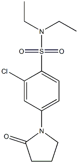 2-chloro-N,N-diethyl-4-(2-oxopyrrolidin-1-yl)benzenesulfonamide Struktur