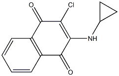 2-chloro-3-(cyclopropylamino)naphthalene-1,4-dione Struktur