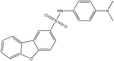 N-[4-(dimethylamino)phenyl]dibenzofuran-2-sulfonamide Struktur