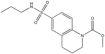 methyl 6-(propylsulfamoyl)-3,4-dihydro-2H-quinoline-1-carboxylate Struktur