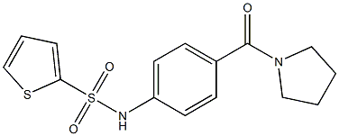 N-[4-(pyrrolidine-1-carbonyl)phenyl]thiophene-2-sulfonamide Struktur