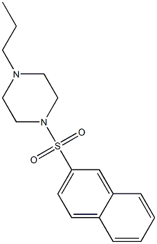 1-naphthalen-2-ylsulfonyl-4-propylpiperazine Struktur