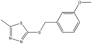 2-[(3-methoxyphenyl)methylsulfanyl]-5-methyl-1,3,4-thiadiazole Struktur