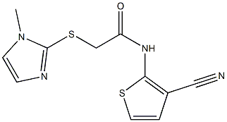 N-(3-cyanothiophen-2-yl)-2-(1-methylimidazol-2-yl)sulfanylacetamide Struktur