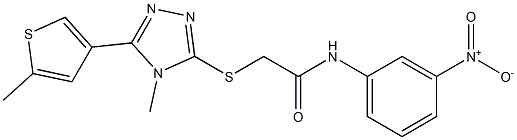 2-[[4-methyl-5-(5-methylthiophen-3-yl)-1,2,4-triazol-3-yl]sulfanyl]-N-(3-nitrophenyl)acetamide Struktur