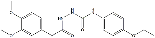 1-[[2-(3,4-dimethoxyphenyl)acetyl]amino]-3-(4-ethoxyphenyl)urea Struktur