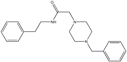 2-(4-benzylpiperazin-1-yl)-N-(2-phenylethyl)acetamide Struktur