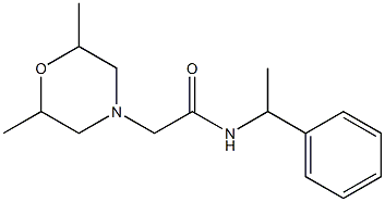 2-(2,6-dimethylmorpholin-4-yl)-N-(1-phenylethyl)acetamide Struktur