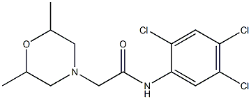 2-(2,6-dimethylmorpholin-4-yl)-N-(2,4,5-trichlorophenyl)acetamide Struktur