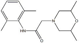 2-(2,6-dimethylmorpholin-4-yl)-N-(2,6-dimethylphenyl)acetamide Struktur