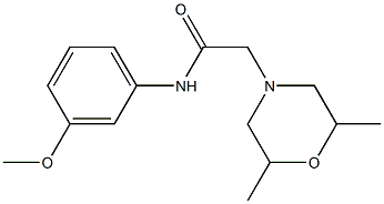 2-(2,6-dimethylmorpholin-4-yl)-N-(3-methoxyphenyl)acetamide Struktur