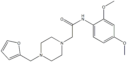 N-(2,4-dimethoxyphenyl)-2-[4-(furan-2-ylmethyl)piperazin-1-yl]acetamide Struktur