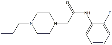 N-(2-fluorophenyl)-2-(4-propylpiperazin-1-yl)acetamide Struktur