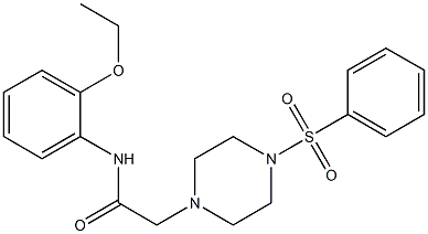 2-[4-(benzenesulfonyl)piperazin-1-yl]-N-(2-ethoxyphenyl)acetamide Struktur