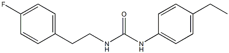 1-(4-ethylphenyl)-3-[2-(4-fluorophenyl)ethyl]urea Struktur