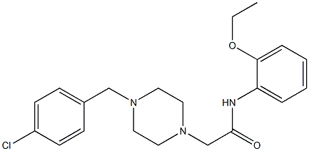 2-[4-[(4-chlorophenyl)methyl]piperazin-1-yl]-N-(2-ethoxyphenyl)acetamide Struktur